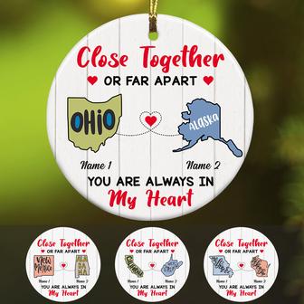 Personalized Close Together Long Distance Ornament SB2445 30O47 - Thegiftio UK