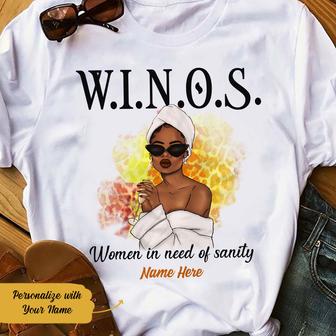 Personalized BWA Wine In Need Of Sanity T Shirt - Thegiftio UK