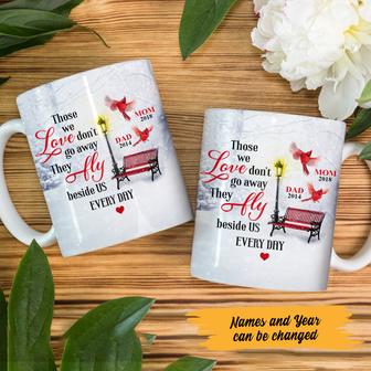 Personalized Cardinal Memorial They Fly Beside Us Mug - Thegiftio UK