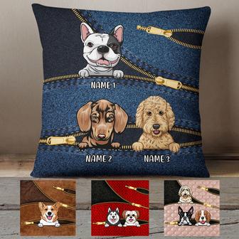 Personalized Dog Peeking Pillow TID - Thegiftio UK