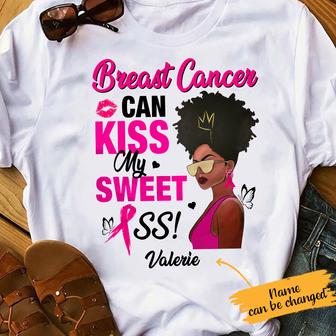 Personalized BWA Breast Cancer Kiss My Sweet T Shirt - Thegiftio UK
