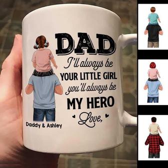 Piggy Back Dad Always Be My Hero Custom Mug - Gift for Dad - Thegiftio UK