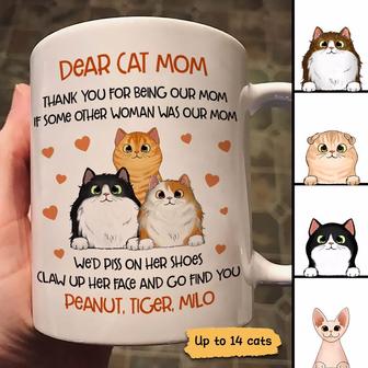 Dear Cat Mom Fluffy Cats Custom Mug - Mother's Day Gift - Thegiftio UK