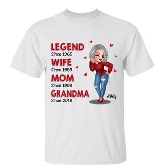 Sassy Woman Legend Wife Mom Grandma Custom T-Shirt - Gift - Thegiftio UK
