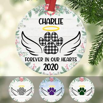 Personalized Christmas Pet Memorial Gift for Dog Mom, In Our Hearts Dog Memorial Ornament, Dog Sympathy Ornament - Thegiftio UK