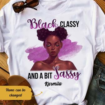Personalized BWA Classy And A Bit Sassy White T Shirt - Thegiftio UK