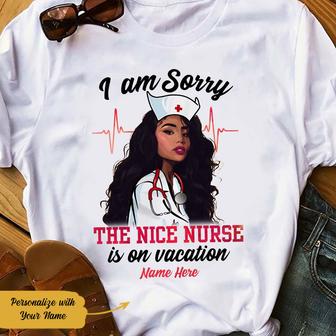 Personalized BWA Nurse On Vacation T Shirt - Thegiftio UK