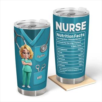 3D Effect Nurse Nutrition Facts Custom Tumbler - Nurse Gift - Thegiftio UK
