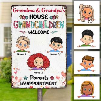 Personalized Metal Sign for Grandma and Grandpa - Thegiftio UK