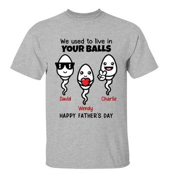 Little Cute Kids Happy Father's Day Custom Shirt - For Dad - Thegiftio UK
