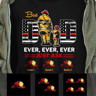 Personalized Dad Grandpa Firefighter T Shirt - Thegiftio UK