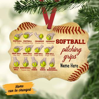 Personalized Softball Pitching Grips MDF Ornament - Thegiftio UK