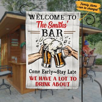 Personalized Garden Flag for Backyard Bar Lovers - Thegiftio UK