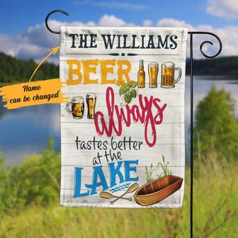 Personalized Garden Flag for Lake Beer Lovers - Thegiftio UK