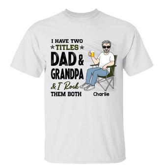 Rock Both Title Dad & Grandpa Custom T-Shirt - Gift for Dad - Thegiftio UK