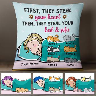 Personalized Cat Steal Your Bed Pillow for Cat Lovers - Thegiftio UK