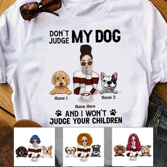 Personalized Don't Judge My Dog T Shirt - Thegiftio UK