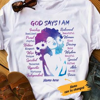 Personalized BWA God Says T Shirt - Thegiftio UK