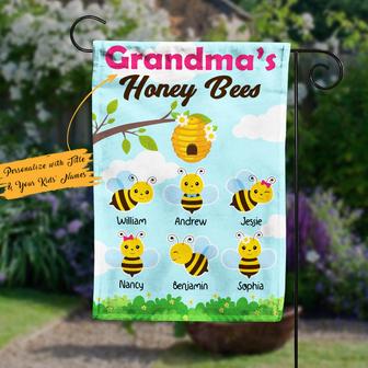Personalized Garden Flag for Grandma with Honey Bees - Thegiftio UK