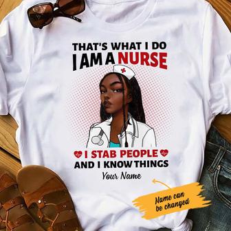 Personalized BWA Nurse Stab People T Shirt - Thegiftio UK
