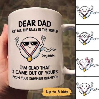 Dear Dad Swimming Champions Custom Mug - Father's Day Gift - Thegiftio UK