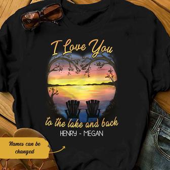 Personalized Lake Husband Wife T Shirt - Thegiftio UK