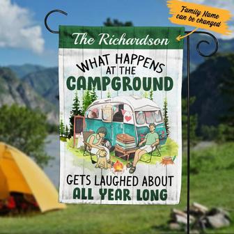 Personalized Family Camping Garden Flag for Home - Thegiftio UK