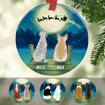 Personalized Santa Sleigh Dog Christmas Ornament - Thegiftio UK