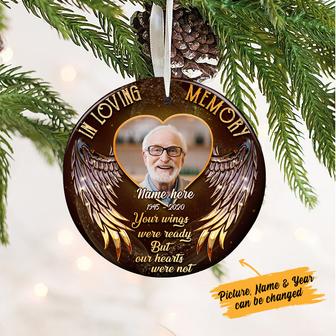 Personalized Your Wings Were Ready Memorial Circle Ornament NB161 67O36 - Thegiftio UK