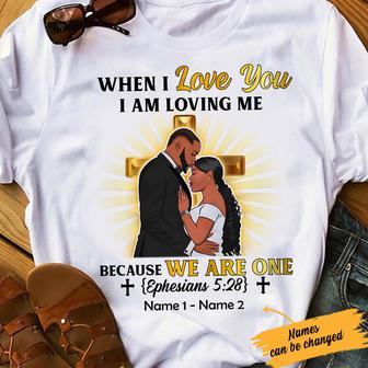 Personalized When I Love You BWA Couple Christian T Shirt - Thegiftio UK