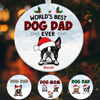 Personalized World Best Dog Dad Ever Ornament - Thegiftio UK