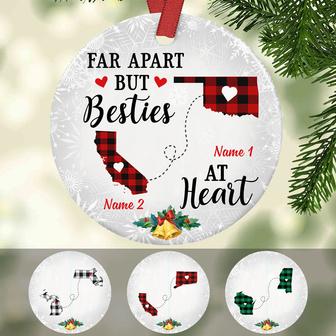 Personalized Bestie At Heart Long Distance Ornament SB222 30O47 - Thegiftio UK