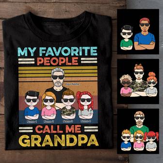 Personalized Dad Grandpa My Favorite People T Shirt - Thegiftio UK