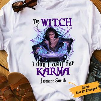 Personalized Witch Halloween White T Shirt - Thegiftio UK
