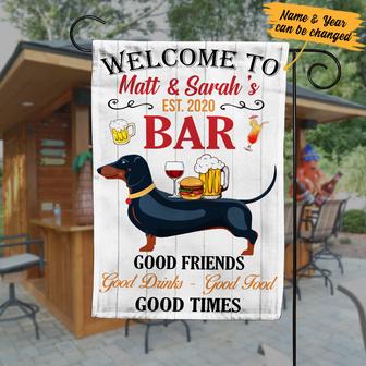 Personalized Dachshund Dog Garden Flag for Pet Lovers - Thegiftio UK