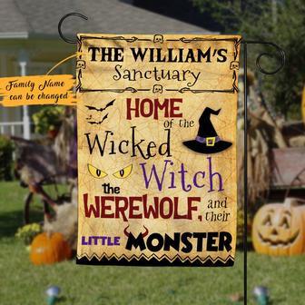 Personalized Halloween Family Sanctuary Garden Flag - Thegiftio UK