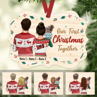 Personalized Our First Christmas as Mommy and Daddy, New Parents Expecting Parents Gift, First Christmas Together Family MDF Benelux Ornament - Thegiftio