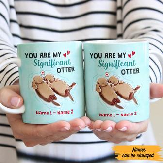 Personalized Couple Valentine Significant Otter Mug TID - Thegiftio UK