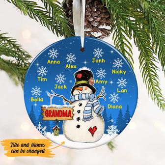Personalized Grandma Snowman Christmas Ornament - Thegiftio UK