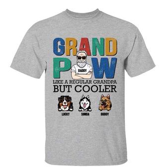 Grandpaw Old Man Personalized T-Shirt - Gift for Dog Lovers - Thegiftio UK