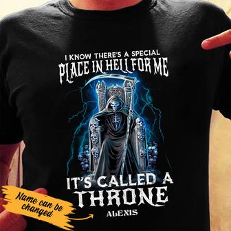 Personalized Skull Throne T Shirt - Thegiftio UK