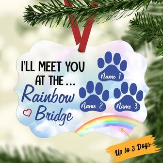 Personalized Dog Cat Memorial Meet Again Benelux Ornament - Thegiftio UK