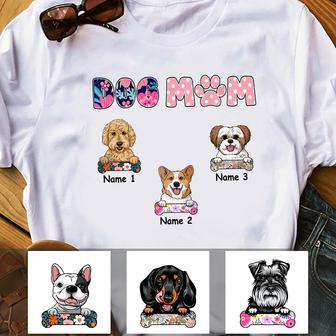 Personalized Dog Mom T Shirt - Thegiftio UK