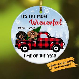 Personalized Dachshund Dog Christmas Ornament - Thegiftio UK
