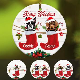 Personalized Merry Woofmas Dog Christmas Ornament - Thegiftio UK