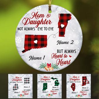 Personalized Heart To Heart Long Distance Ornament SB2435 30O34 - Thegiftio UK