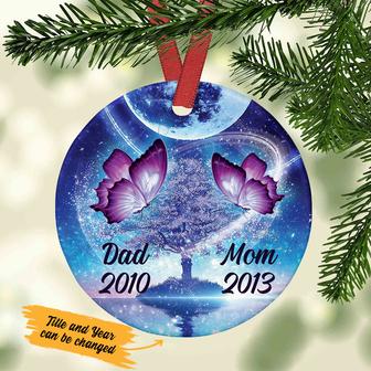 Personalized Butterfly Memorial Mom Dad Ornament SB71 87O36 - Thegiftio UK