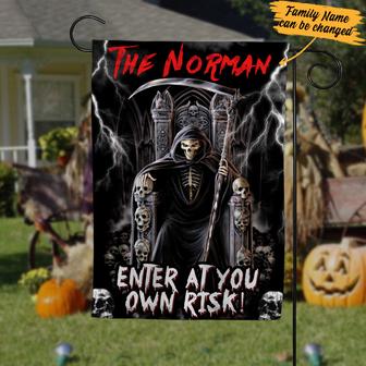 Personalized Halloween Skull Flag for Garden Decor - Thegiftio UK