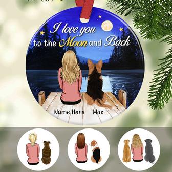 Personalized I Love You To The Moon And Back Ornament - Thegiftio