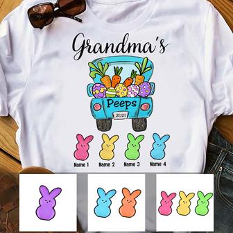 Personalized Grandma Peeps Easter Truck T Shirt - Thegiftio UK